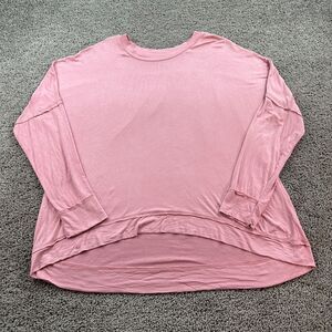 Kelly Renee Tunic Womens Extra Large Pink Rayon Blend Long Sleeve Pullover Top *